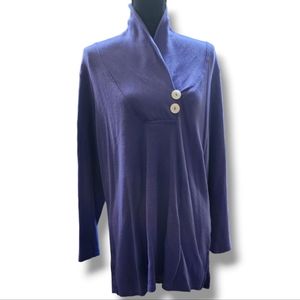 Roaman’s Long Sleeve Blouse in Purple